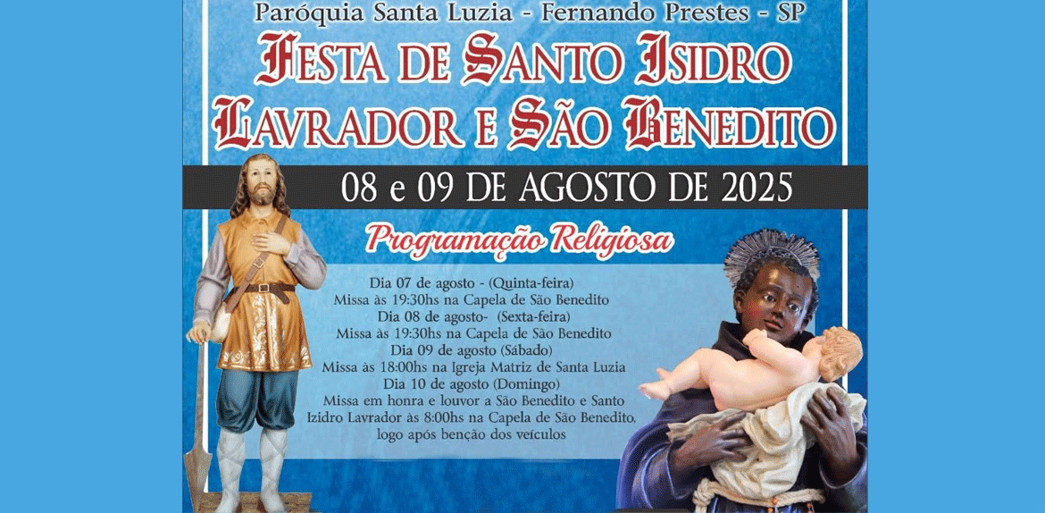 Fernando Prestes se prepara para a tradicional Festa de Santo Isidro e São Benedito