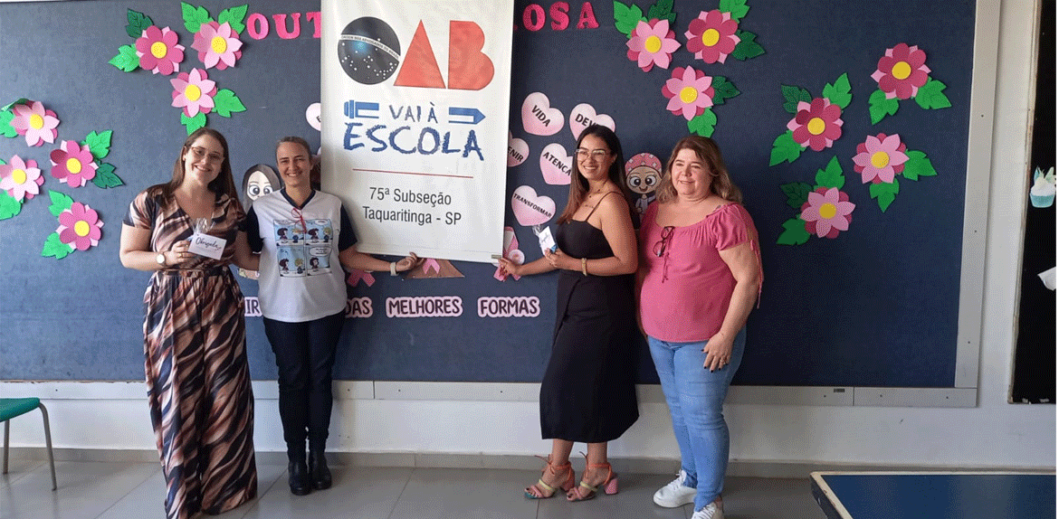 OAB leva palestra sobre violência doméstica a estudantes de Fernando Prestes