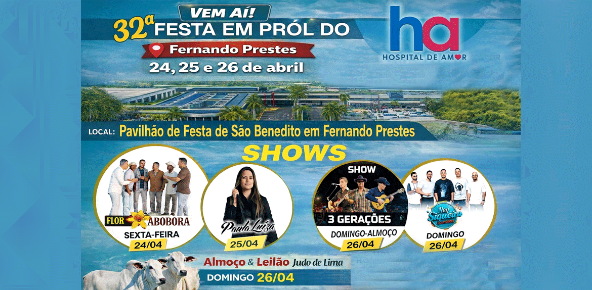 Fernando Prestes realiza 32ª Festa em Prol do Hospital de Amor de Barretos