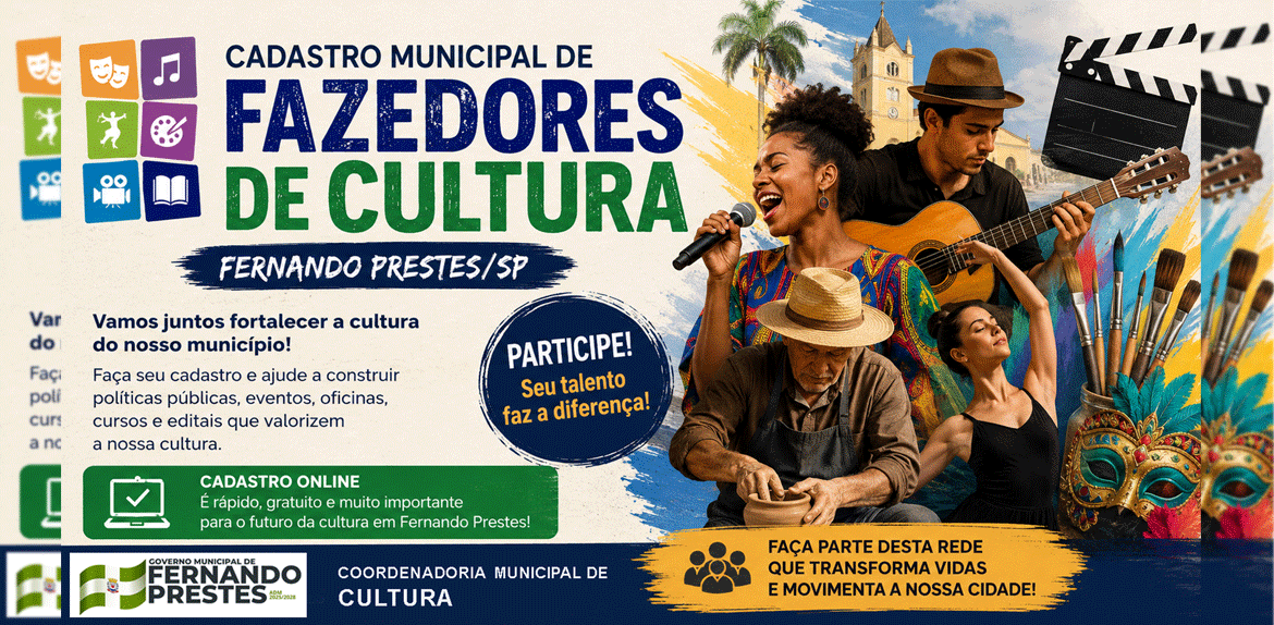 Fernando Prestes abre cadastro para fazedores de cultura do município