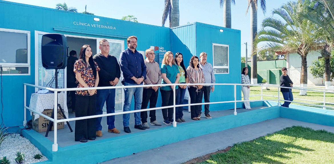 Saúde animal avança em Fernando Prestes com entrega da Clínica Veterinária Pet Container