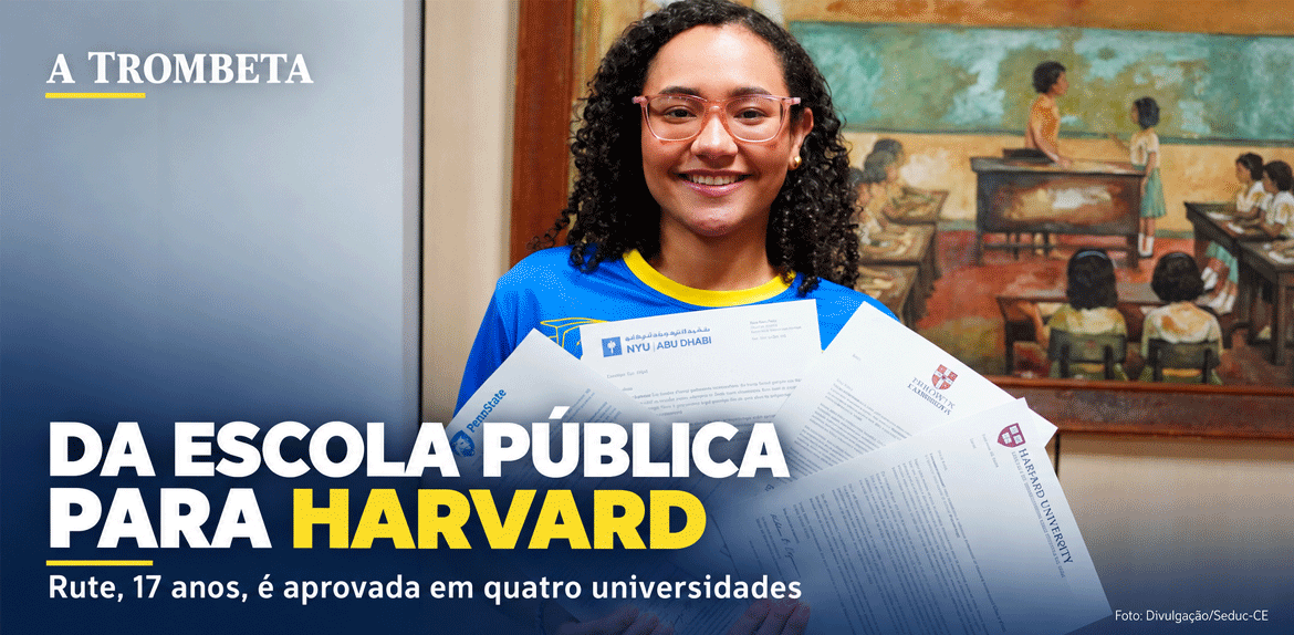Estudante de escola pública no Ceará é aprovada em Harvard e outras três universidades aos 17 anos